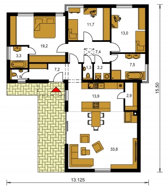 Floor plan of ground floor - ARKADA 11